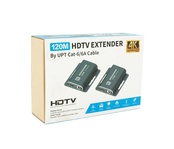 Активний подовжувач HDMI сигналу кабелю UTP Voltronic, 120 м, Cat.5e/Cat.6, 4K30HZ, Black (YT-SCPE HDM-120m4K30HZ) - Фото 5 Активний подовжувач HDMI сигналу кабелю UTP Voltronic, 120 м, Cat.5e/Cat.6, 4K30HZ, Black (YT-SCPE HDM-120m4K30HZ) - зображення 5