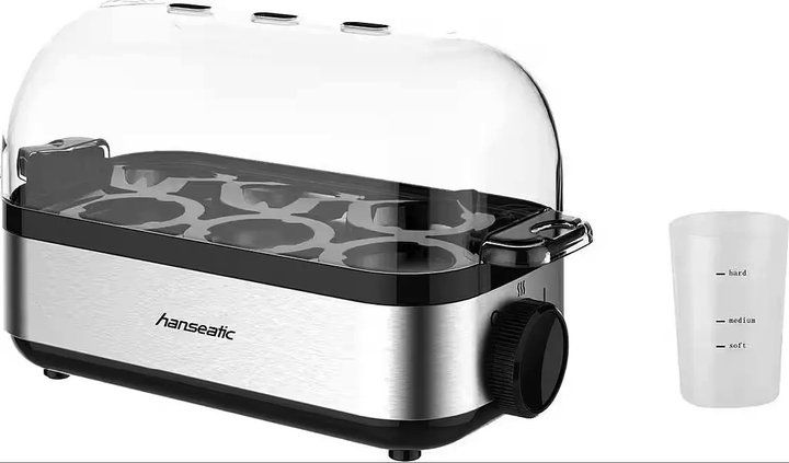 Яйцеварка Hanseatic 17005526 электрическая на 6 яиц из нержавейки egg cooker для варения яиц - изображение 2