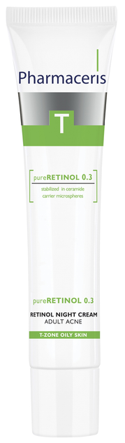 Krem do twarzy przeciwzmarszczkowy Pharmaceris T Pure Retinol 0.3 na trądzik z retinolem 40 ml (5900717140073) - obraz 1