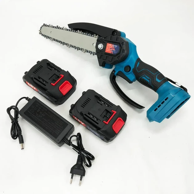 Аккумуляторная электропила Domotec Chain Saw 6" и 8" дюймов с 2-мя батареями 48V в кейсе 9640 - Фото 4 Аккумуляторная электропила Domotec Chain Saw 6" и 8" дюймов с 2-мя батареями 48V в кейсе 9640 - изображение 4