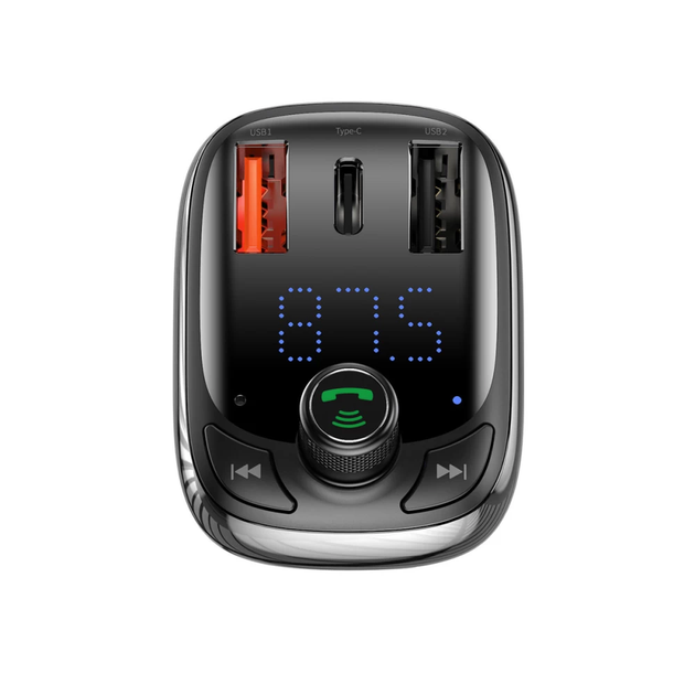 АЗУ с FM-модулятором Baseus T Shaped S-13 Car Bluetooth MP3 Player (PPS Fast Charger Edition) Black - изображение 6