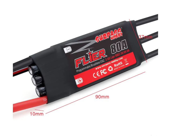 Безколекторний мотор Surpass Hobby C5055-V2 760KV + ESC 80A - зображення 4