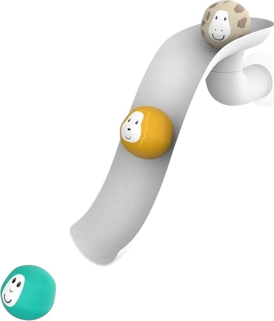 Zestaw do kąpieli Matchstick Monkey ze zjeżdżalnią biały (5060679072017) - obraz 2