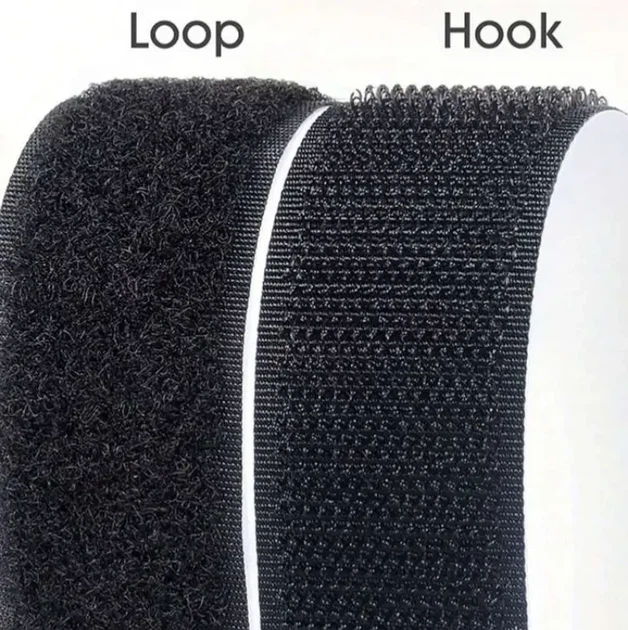 Стрічка липучка пришивна Velcro без клейової основи ширина 20 мм довжина 1 метр Чорна - Фото 4 Стрічка липучка пришивна Velcro без клейової основи ширина 20 мм довжина 1 метр Чорна - зображення 4