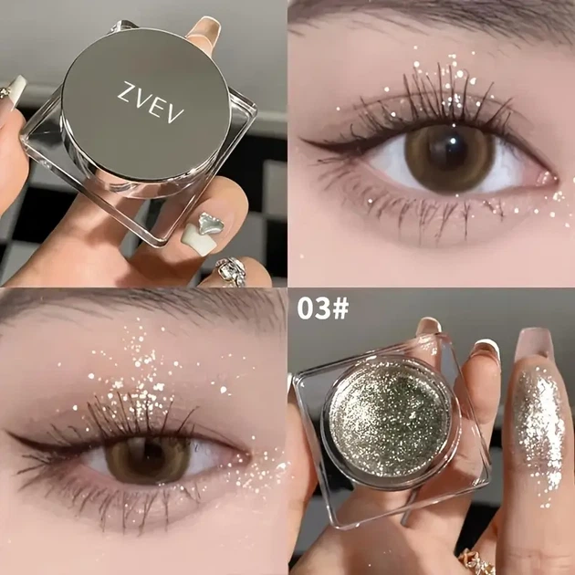 Гелевые тени-спаркл Zvev flash drill polarized eye shadow Diamond