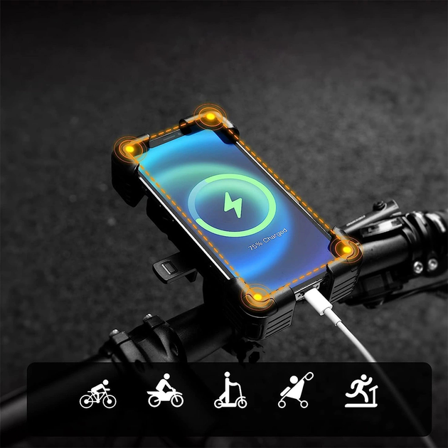 Uchwyt na telefon Rockbros for bicycle Black (25210030001) - obraz 2