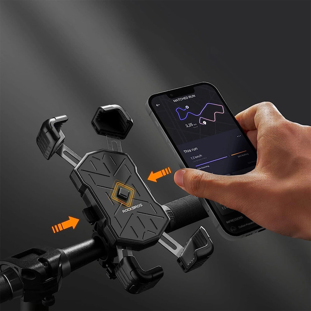 Uchwyt na telefon Rockbros for bicycle Black (25210030001) - obraz 3