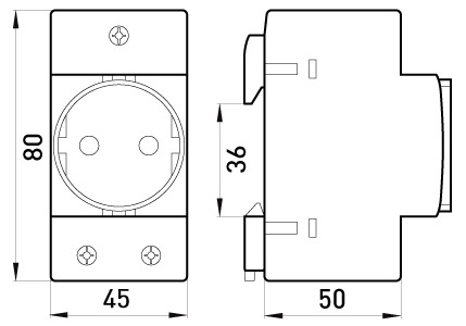 Розетка E.Next 16A на DIN-рейку e.socket.pro.din.tms, 230 B E.Next s004002 - зображення 2