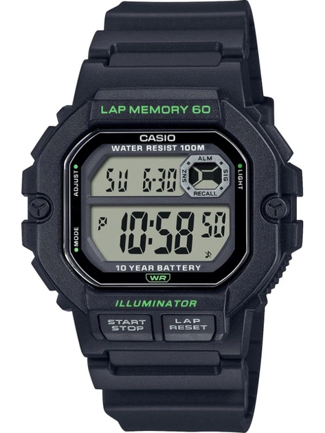 Чоловічі наручні годинники Casio WS-1400H-1AVEF - Фото 1 Чоловічі наручні годинники Casio WS-1400H-1AVEF - изображение 1