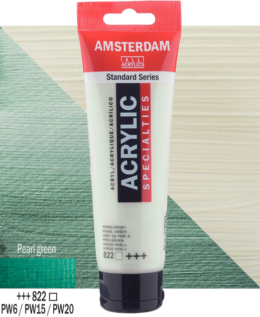 Фарба акрилова Amsterdam Pearl Green 822 120 мл (8712079395452) - зображення 2