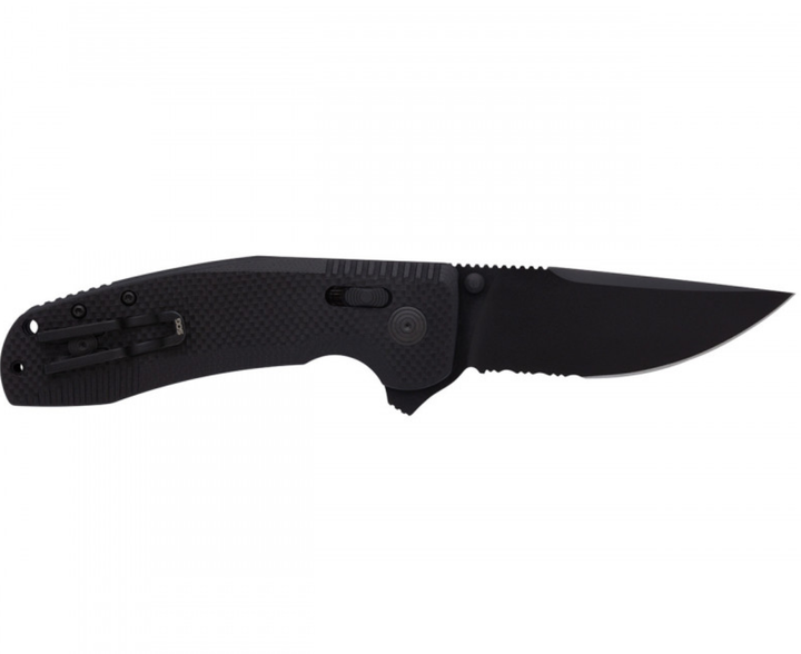 Нож складной SOG TAC XR, Black/Partially Serrated (SOG 12-38-03-41) - изображение 2