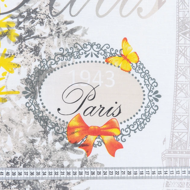 Ткань бязь набивная ГОЛД DW Paris (120г/м.кв220см пог.м) 165651 - изображение 3