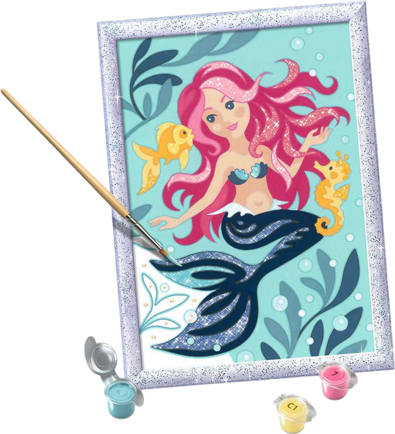 Malowanie po numerach Ravensburger CreArt Enchanting Mermaid (4005556236213) - obraz 3