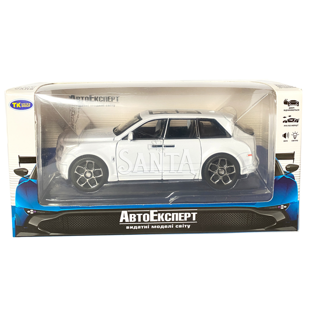 Игрушечная машинка металлическая Rolls-Royce Ghost BLACK BADGE, ролс ройс, белый, звук, свет, инерция, откр двери, капот, Автоэксперт, 1:32,15*8*5,5см (ТК-11056) - изображение 8
