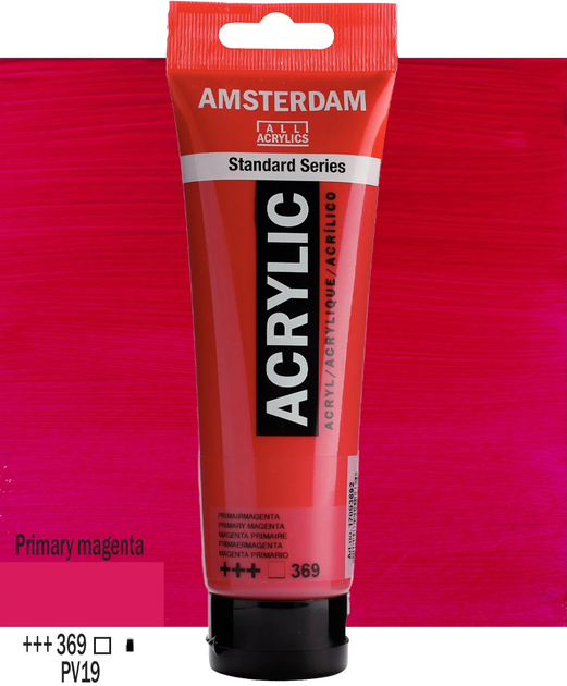 Farba akrylowa Amsterdam Primary Magenta 369 120 ml (8712079342852) - obraz 2