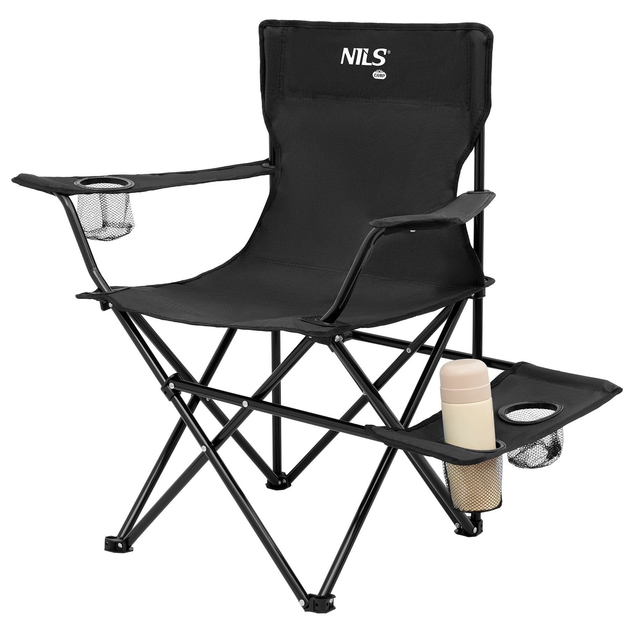 Крісло туристичне Nils Camp NC3301 Чорне (5908261680823) - зображення 3