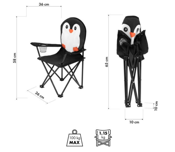 Дитяче туристичне крісло Nils Fun NC3305 Pingwin (5908261680892) - зображення 5