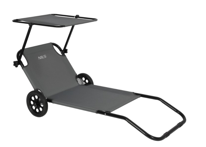 Leżak plażowy  Nils NC3307 Szary (5908261680953) - obraz 1