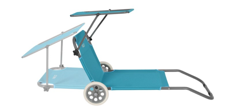 Лежак пляжний Nils NC3307 Синій (5908261680946) - зображення 4
