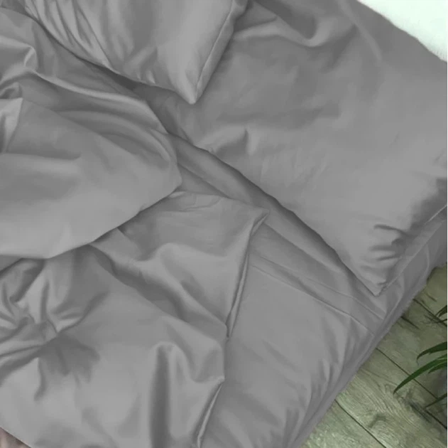 Простынь на резинке по периметру MirSon Satin Light Pro 10-004 Gray 150x200+25 см (2200010170641) - Фото 1 Простынь на резинке по периметру MirSon Satin Light Pro 10-004 Gray 150x200+25 см (2200010170641) - изображение 1