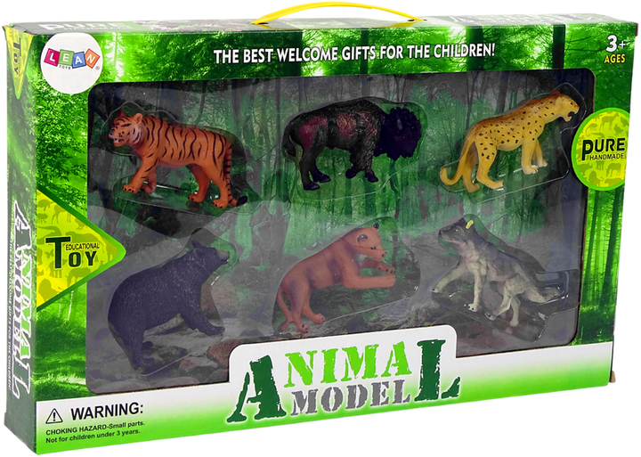 Zestaw figurek Lean Toys Zwierzęta afrykańskie i leśne 6 cm 6 szt (5905214970574) - obraz 1