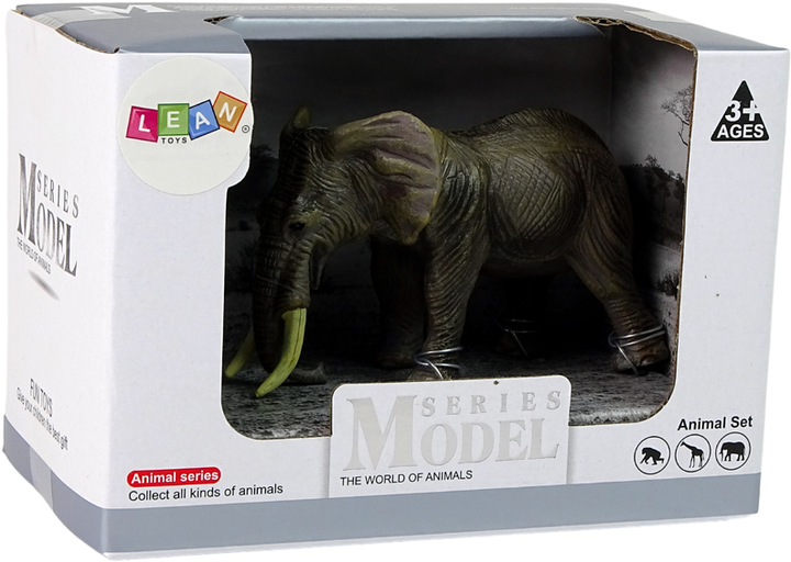 Figurka kolekcjonerska Lean Toys Zwierzęta Świata Słoń afrykański 7 cm (5905214970635) - obraz 1