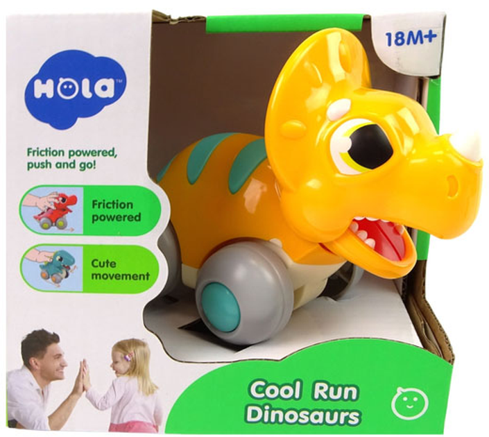 Фігурка Lean Toys Трицератопс на колесах 13 см (5905214977061) - зображення 1