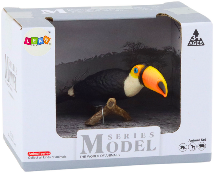 Figurka kolekcjonerska Lean Toys Zwierzęta Świata Tukan 4 cm (5905991020653) - obraz 1