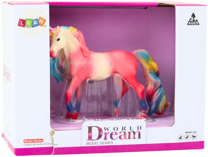 Figurka kolekcjonerska Lean Toys Zwierzęta Świata Jednorożec Różowy 11 cm (5905991020776) - obraz 1