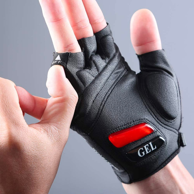 Rękawiczki rowerowe Rockbros z wkładkami żelowymi S143-BK L Black (5907769312724) - obraz 4