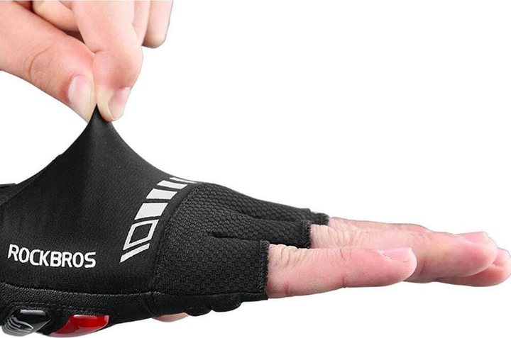 Rękawiczki rowerowe Rockbros z wkładkami żelowymi S143-BK L Black (5907769312724) - obraz 5