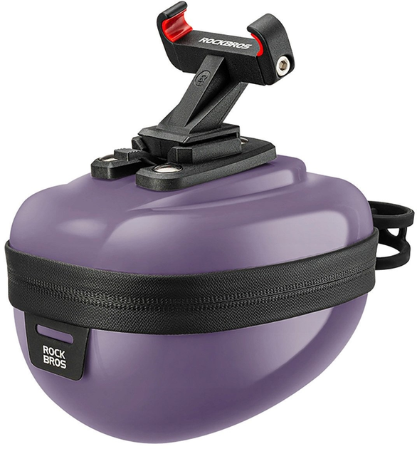 Torba rowerowa RockBros Rigid Hard Shell Compact Saddle Bag 0.4l Purple (30130076006) - obraz 1