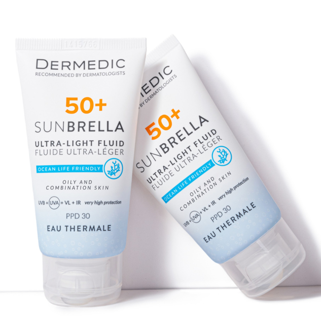Krem przeciwsłoneczny do twarzy Dermedic Sunbrella Spf 50+ dla skóry tłustej i mieszanej 40 ml (5901643177560) - obraz 3