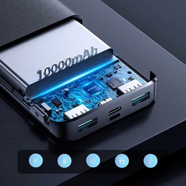 Павербанк Joyroom 10000mAh 22.5W PD QC3.0 Black (JR-QP191) - зображення 8