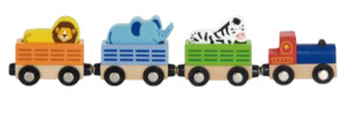 Pociąg drewniany Viga na magnesach Zoo 50822 (6934510508227) - obraz 3