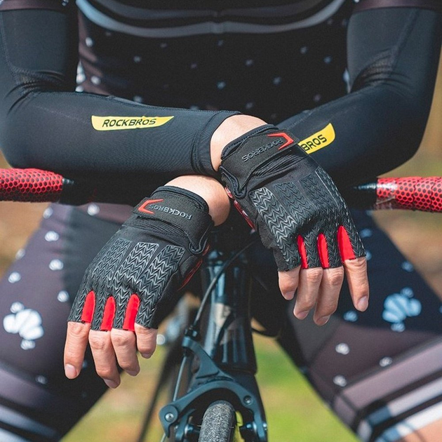 Rękawiczki rowerowe Rockbros z wkładkami żelowymi S169BR XL Black-Red (5907769312755) - obraz 5