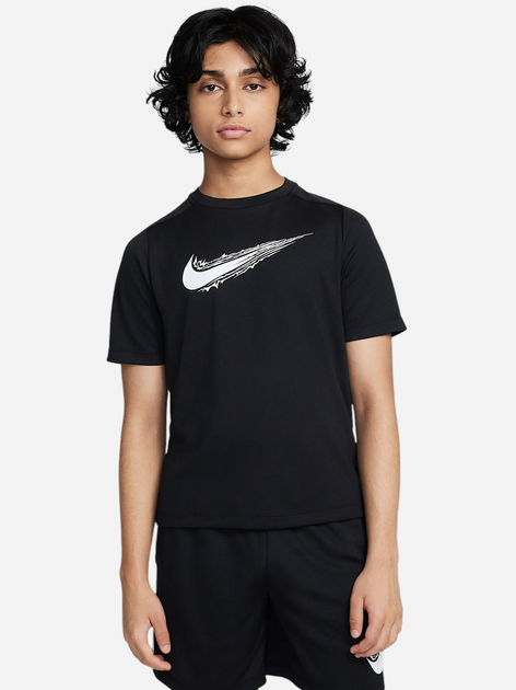 Дитяча футболка для хлопчика Nike B Nk Df Multi Ss Top Hbr HF8100-010 128-137 S Чорна (197859932016) - зображення 1