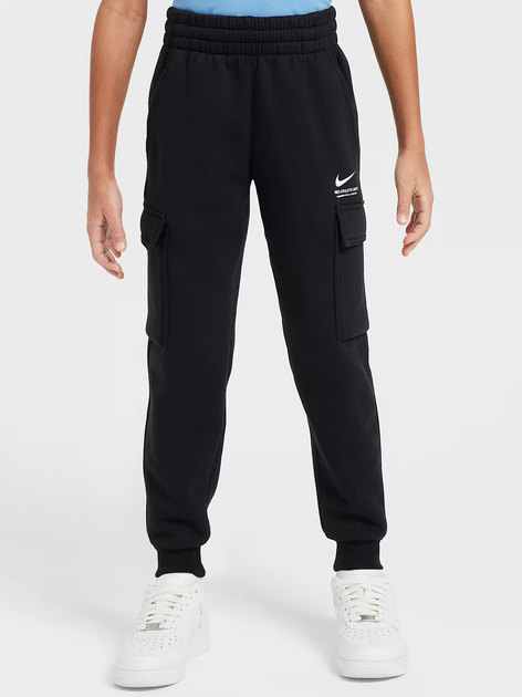 Підліткові спортивні штани-джогери для хлопчика Nike B NSW SI FLC Cargo Pant BB HV6972-010 158-170 XL Чорні (197861859219) - зображення 1