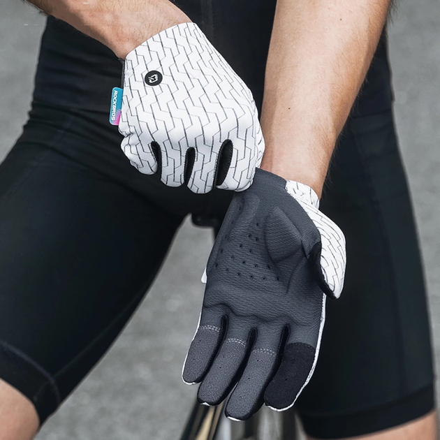 Спортивні рукавички Rockbros для весняно-літнього сезону XL White/Black (5907769374012) - зображення 5