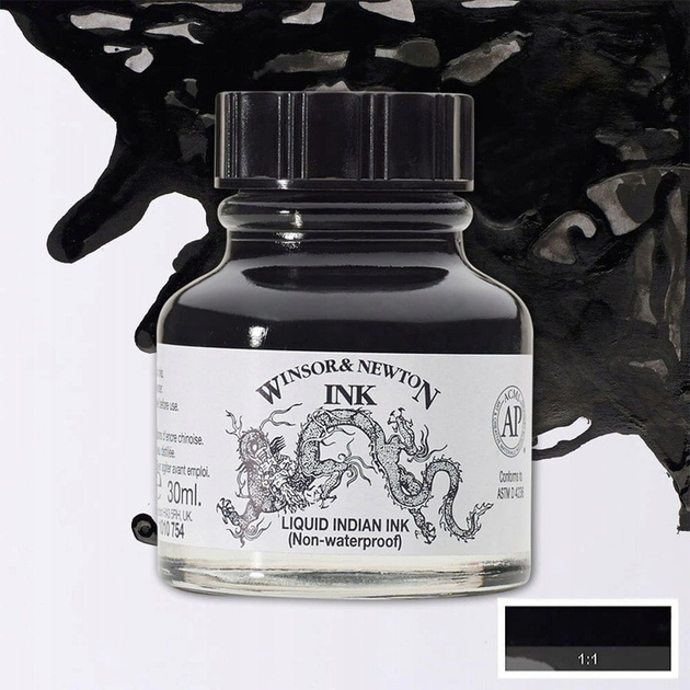 Фарба Winsor & Newton Black Indian Ink 30 мл (5012572003384) - зображення 2