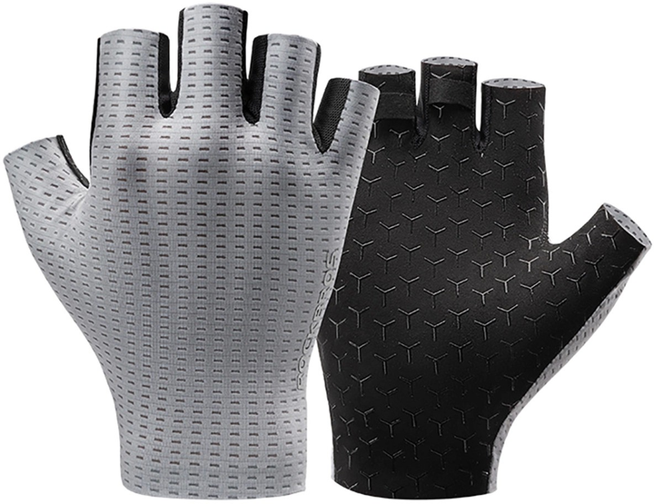 Велорукавички RockBros дихаючі короткі XL Grey (5907769373503) - зображення 1