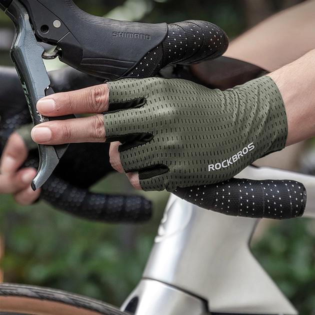 Велорукавички RockBros дихаючі короткі S Green (5907769373442) - зображення 2