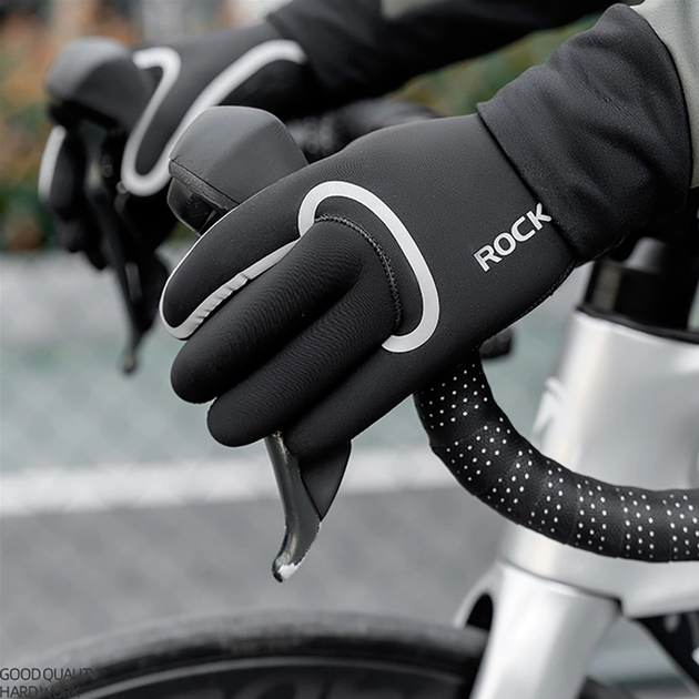 Rękawiczki rowerowe RockBros wodoodporne długie XXL Black (5907769373893) - obraz 3