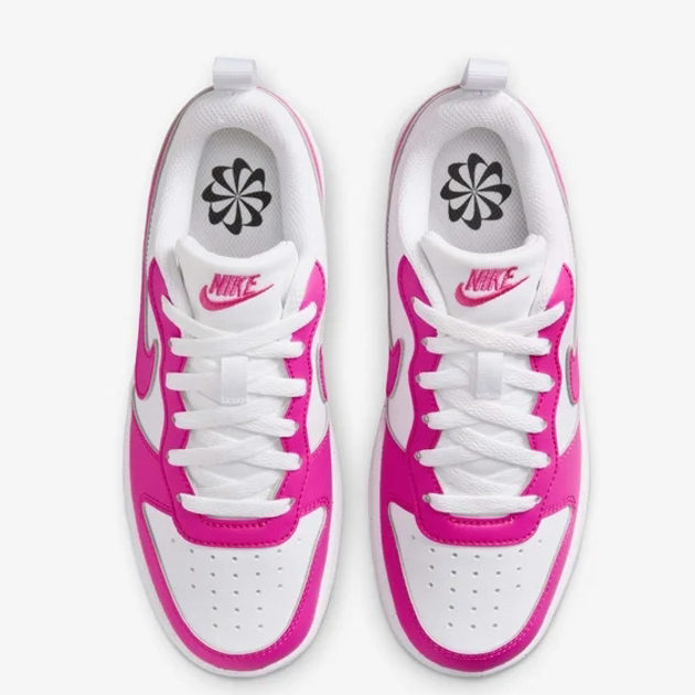 Sneakersy młodzieżowe dla dziewczynki Nike Court Borough Low Recraft (GS) DV5456-123 36.5 (4.5Y US) Białe z różowym (197859892426) - obraz 5