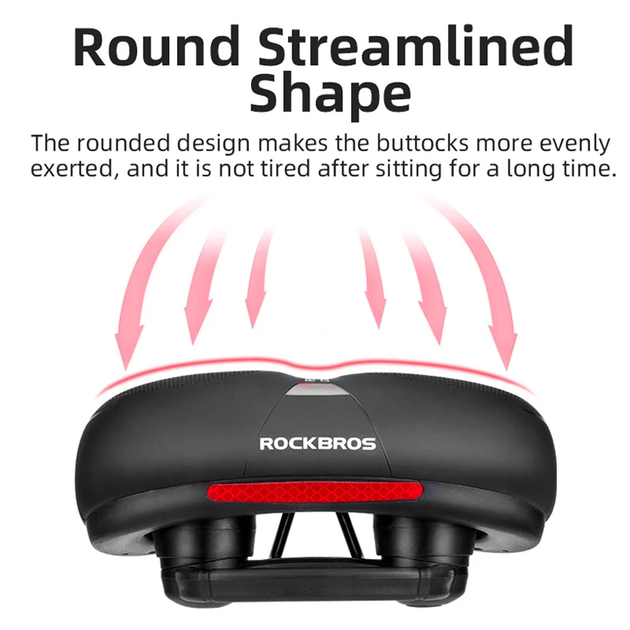 Siodełko rowerowe RockBros AQ-6090R Black-Red - obraz 2