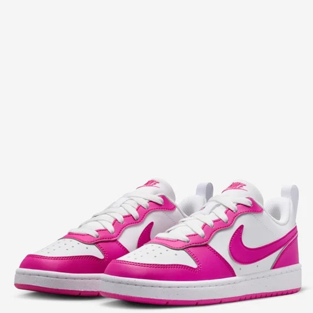 Підліткові кеди для дівчинки Nike Court Borough Low Recraft (GS) DV5456-123 39 (6.5Y US) Білі з рожевим (197859902170) - зображення 2