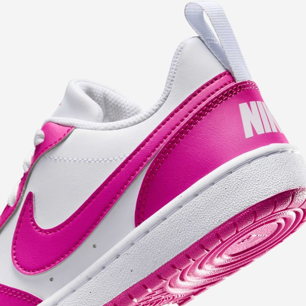 Підліткові кеди для дівчинки Nike Court Borough Low Recraft (GS) DV5456-123 36 (4Y US) Білі з рожевим (197859910762) - зображення 6