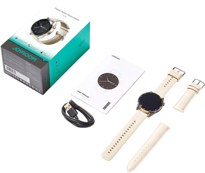 Smartwatch Joyroom Classic Series JR-FC2 Gold (6941237129840) - obraz 3