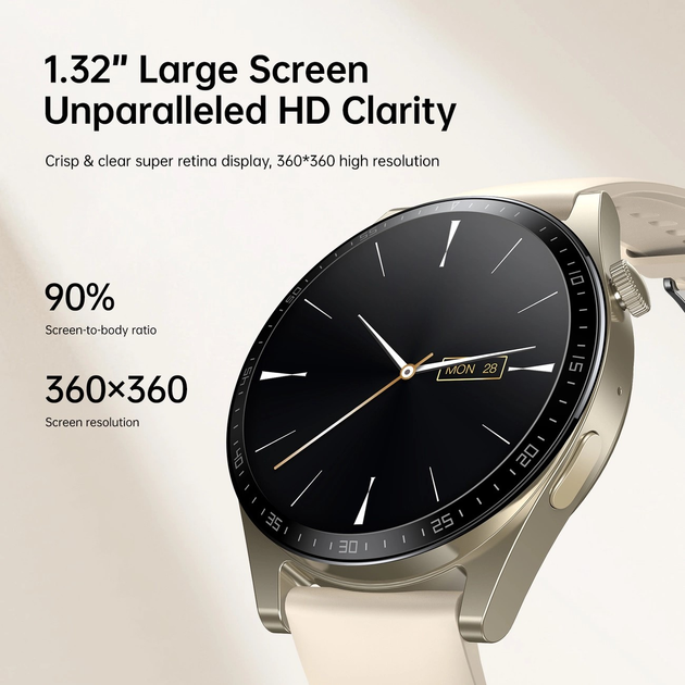 Smartwatch Joyroom Classic Series JR-FC2 Gold (6941237129840) - obraz 6