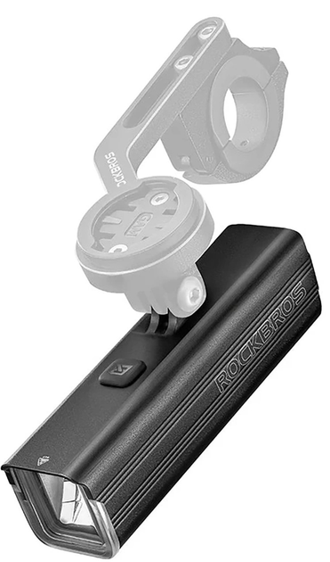 Lampa rowerowa przednia RockBros RHL1500 z powerbankiem 5000 mAh 1500 lm IPX6 Black (5907769364655) - obraz 1